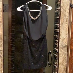 Black and shimmery mini dress!
